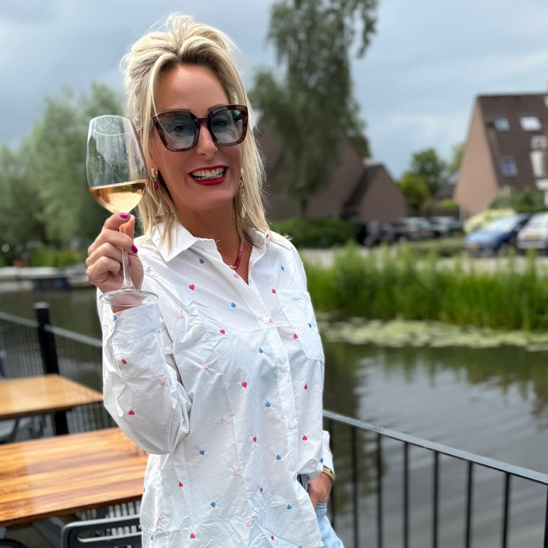 Blouse Hartjes - Wit