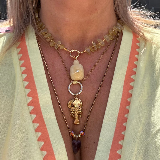 Ketting Kraal Schildpad - Geel