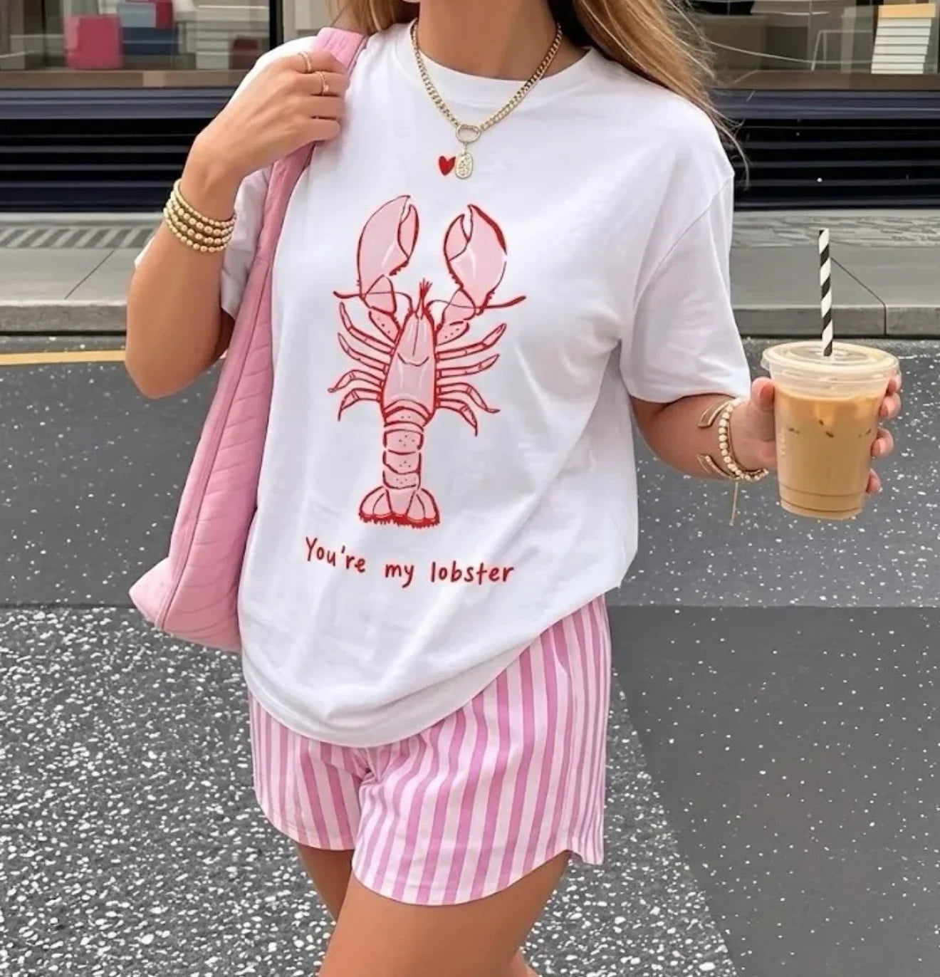 T-shirt You are my lobster - Wit