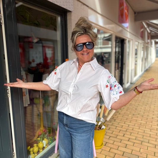 Blouse Bloemen - Wit