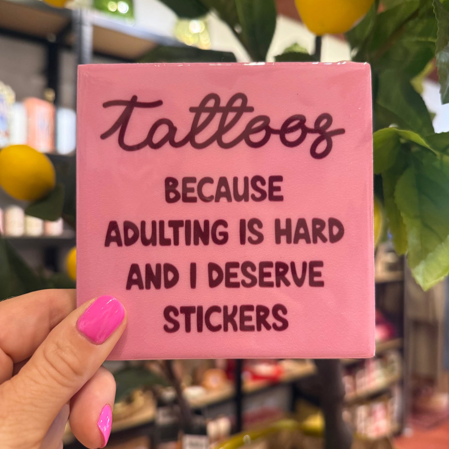 Tegeltje ‘Tattoos’