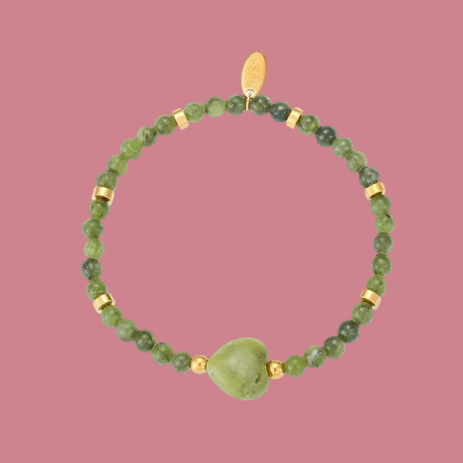 Armband Kraaltjes - Jaspis Groen