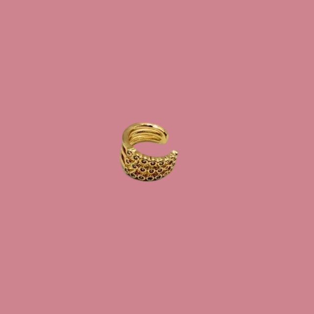 EarCuff Golden Bubble