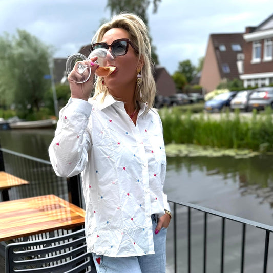 Blouse Hartjes - Wit