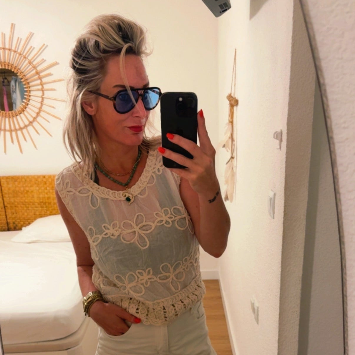 Topje Borduursels - Gooisch Beige