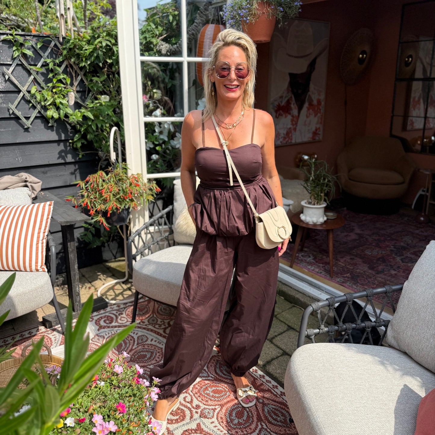 Co-ord Peplum Set - Bruin