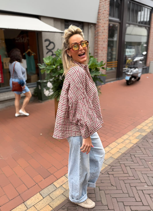 Blouse Ruit - Bordeaux
