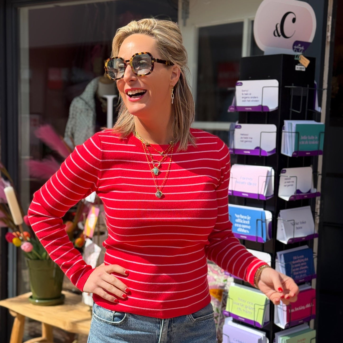 Truitje Streep - Rood/Roze