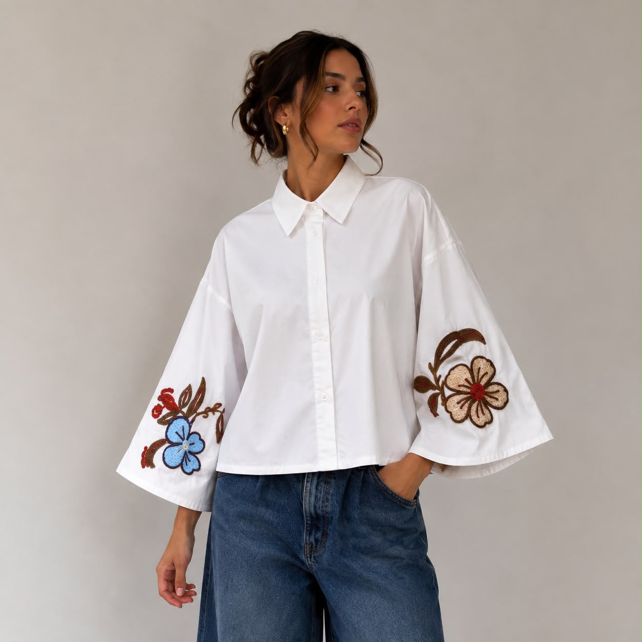 Blouse Bloem - Wit