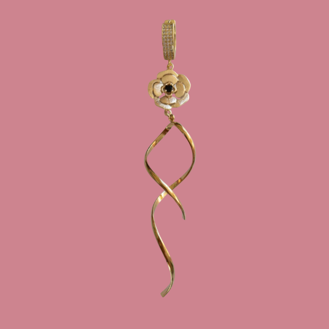 Label M Oorbel - Floral Twist