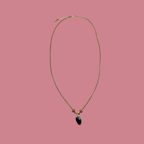 Ketting Golden Amethyst Heart