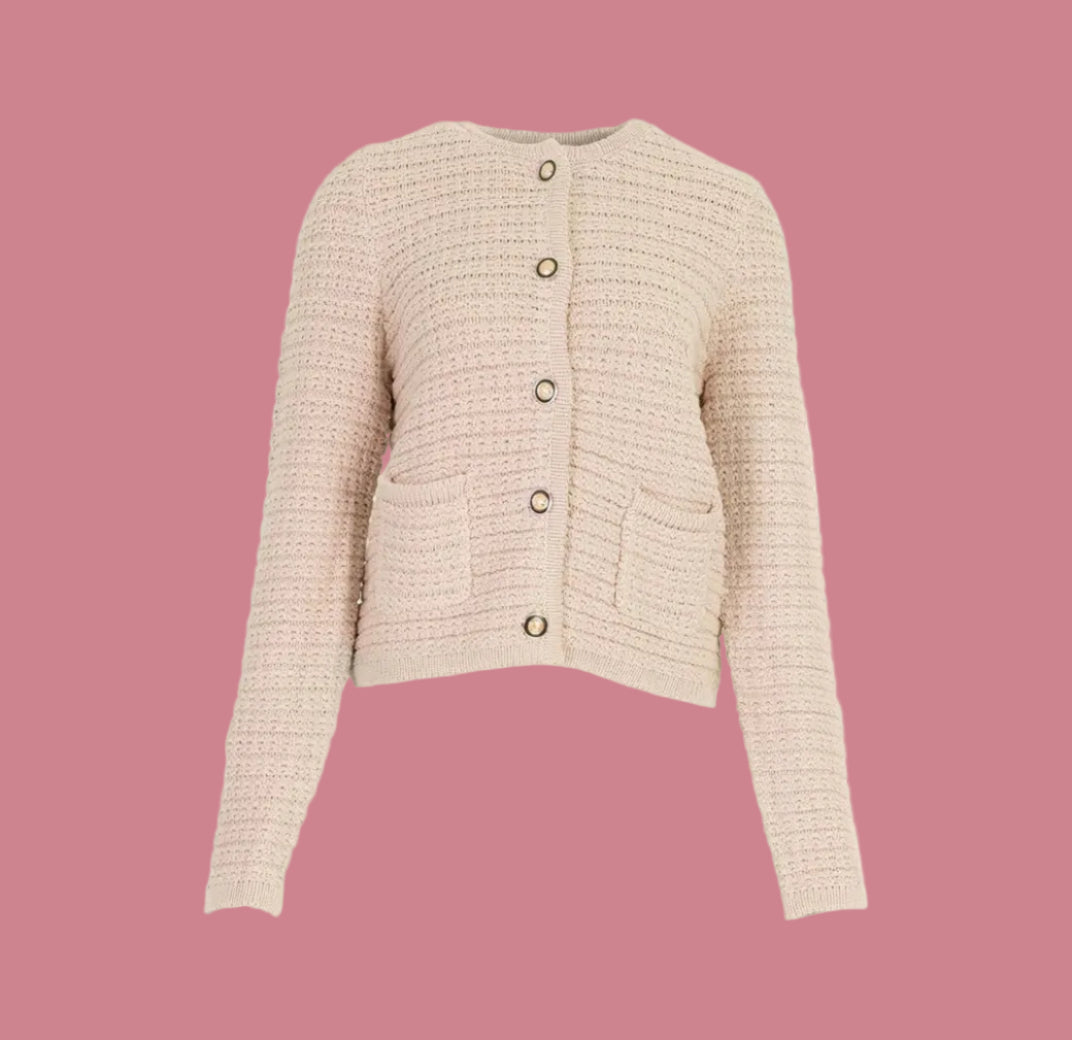 Vest met knopen - Beige