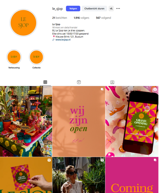 Volg ons op Instagram