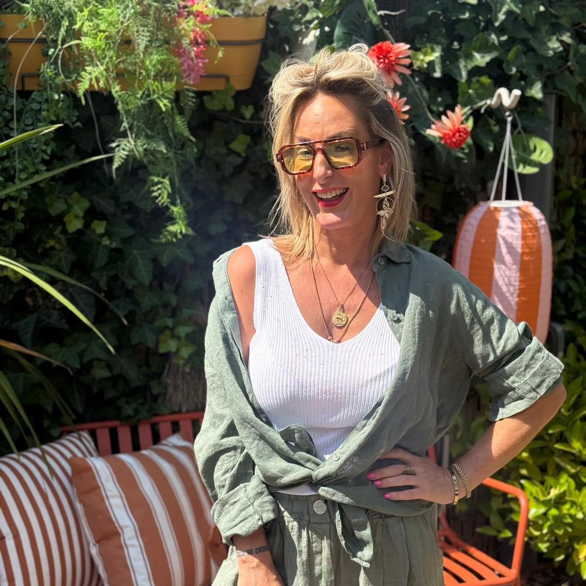 Blouse Linnen - Army