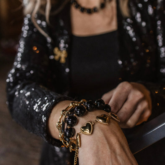 Armband Luxe Kraal - Zwart