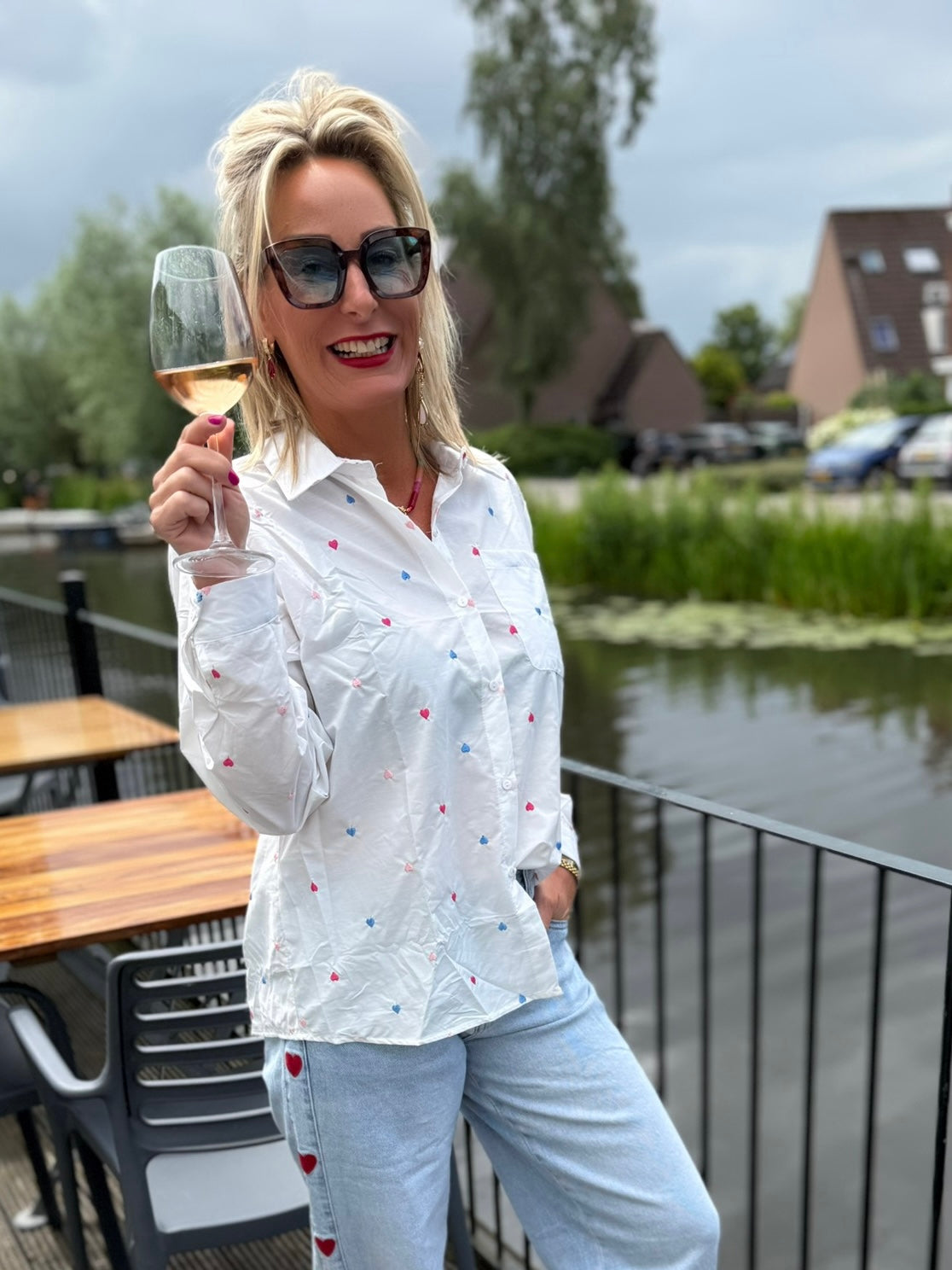 Blouse Hartjes - Wit