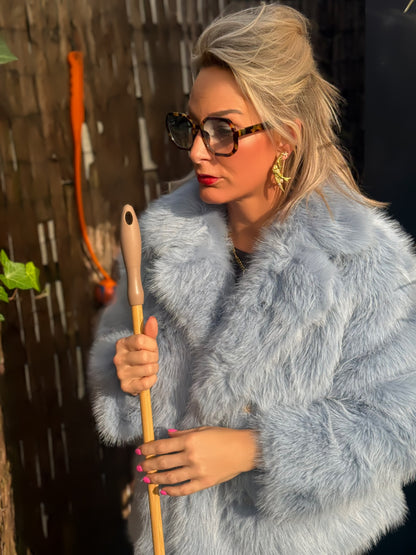 Jas Faux Fur - Ijs Blauw