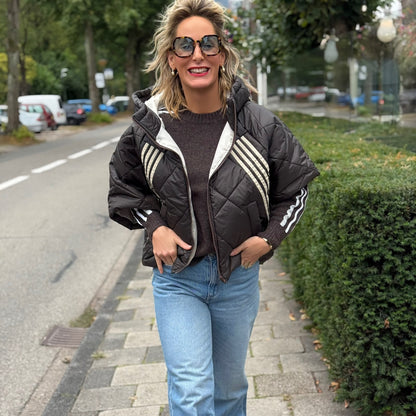 Bodywarmer Streep - Bruin