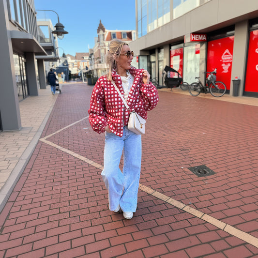 Jasje Ruit - Bordeaux/Wol Wit