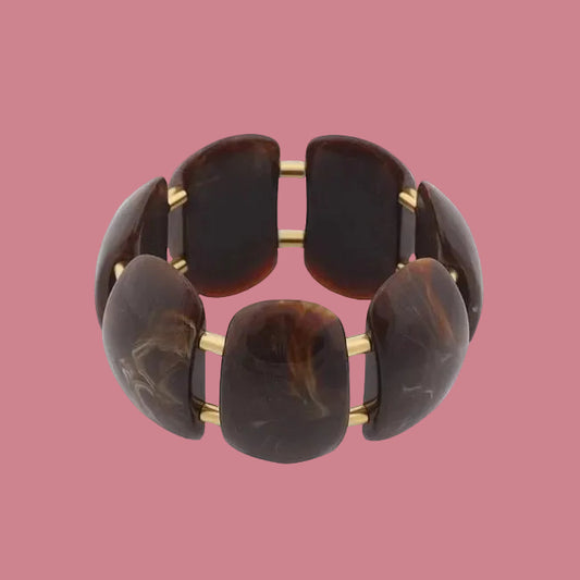 Armband Marble - Bruin