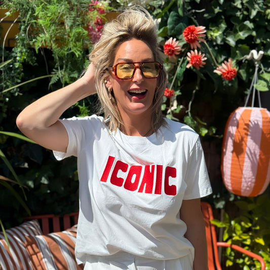 T-shirt ICONIC - Wit/Rood