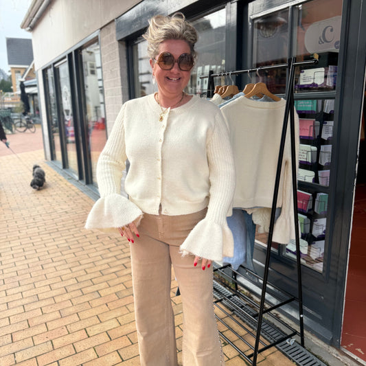 Vest Ruffle - Gooisch Beige