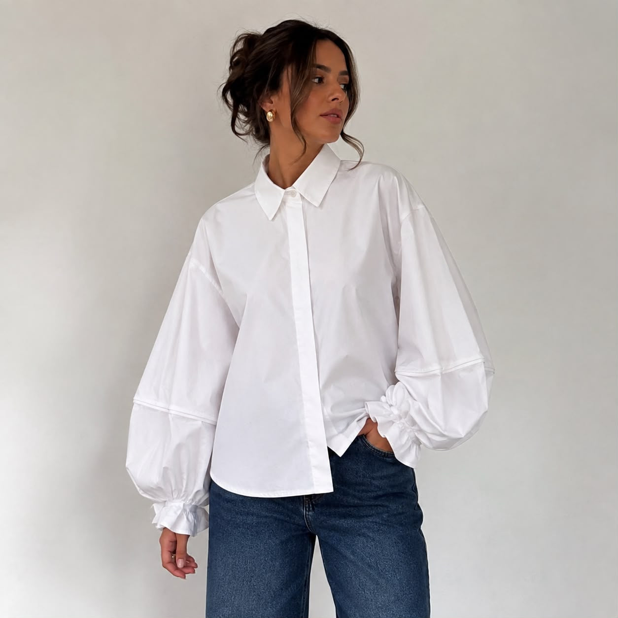 Blouse Ruffle - Wit