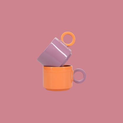 Beker Lou Oranje/Paars 28cl
