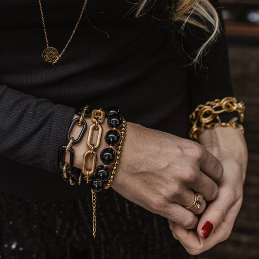 Armband Luxe Retro - Zwart