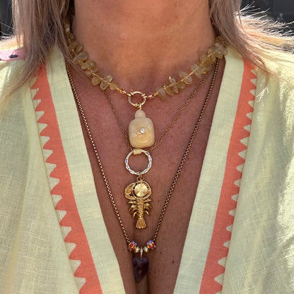 Ketting Kraal Schildpad - Geel