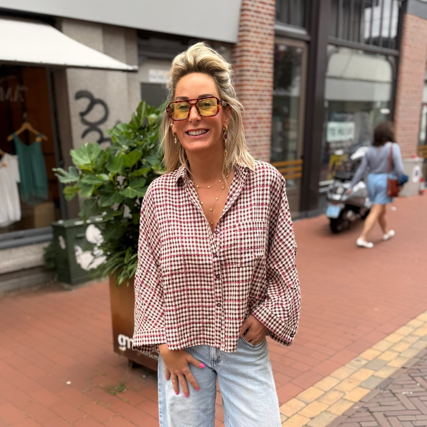 Blouse Ruit - Bordeaux