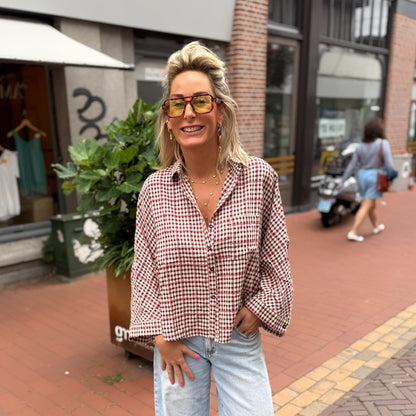 Blouse Ruit - Bordeaux