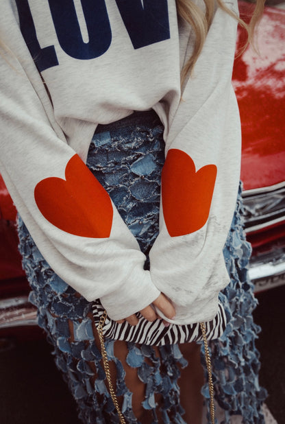 Sweater Love - Gemêleerd Grijs