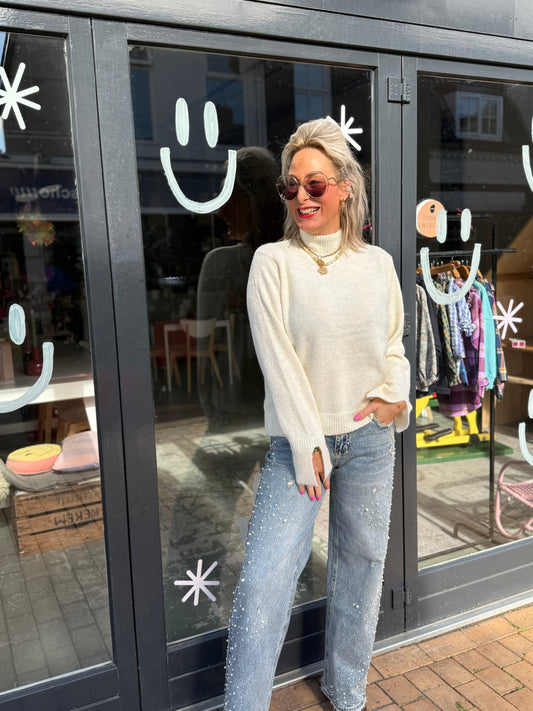 Trui Split - Gooisch Beige