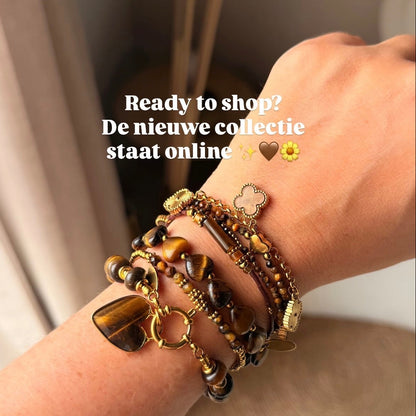 Armband Kraaltjes Aura - Tijgeroog