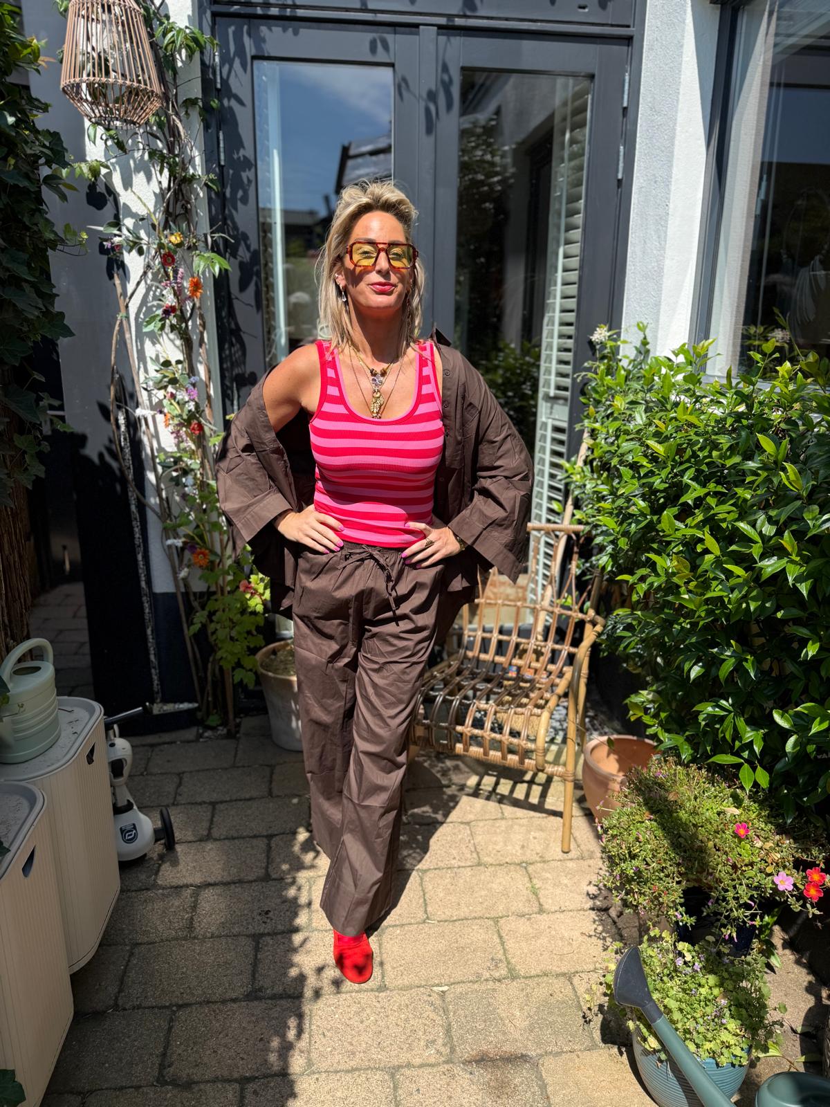 Top Streep - Roze/Rood