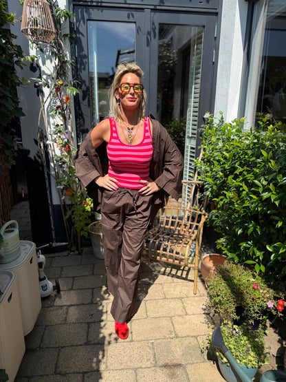 Top Streep - Roze/Rood