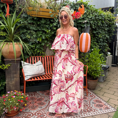 Maxi Jurk Paisley - Roze Mix