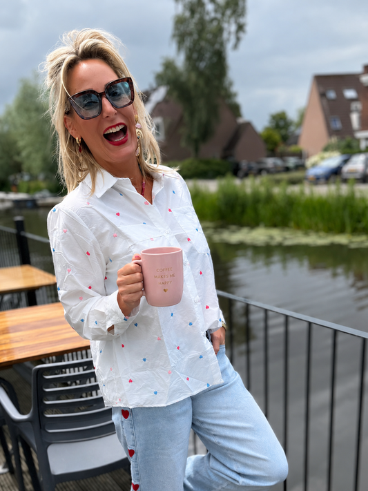 Blouse Hartjes - Wit