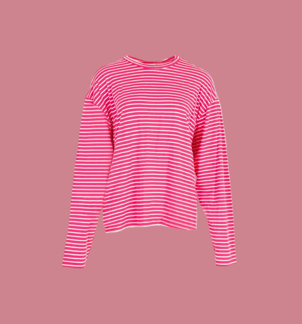 Longsleeve  - Roze/Wit