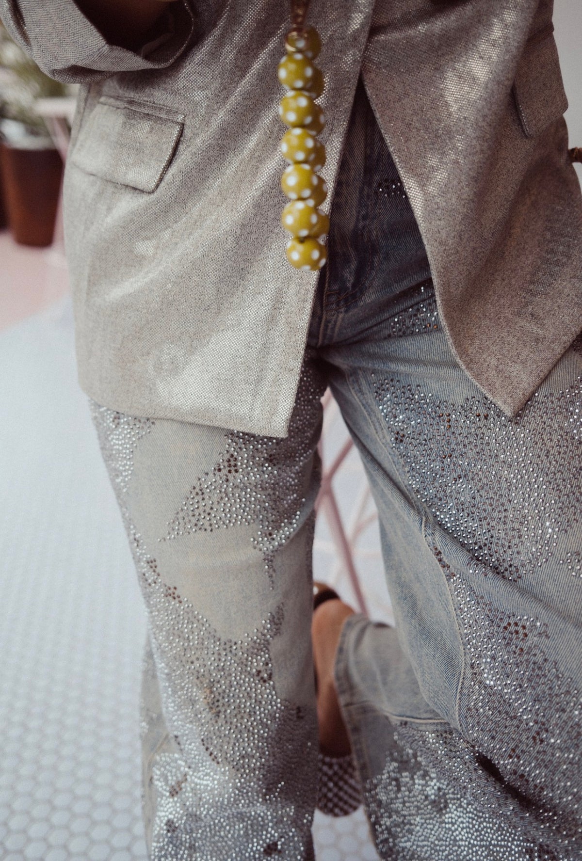Jeans Strass - Dirty Wash