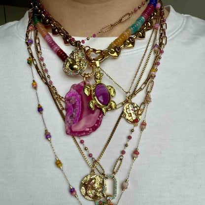 Ketting - Golden Pink Turtle