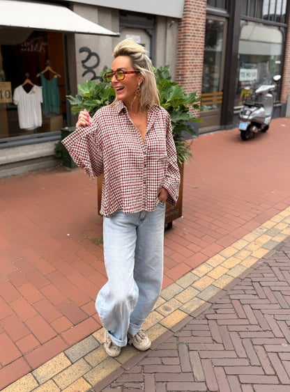 Blouse Ruit - Bordeaux