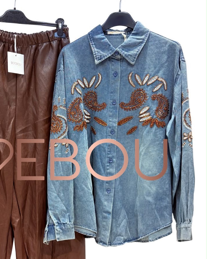 Blouse Kraaltjes - Denim