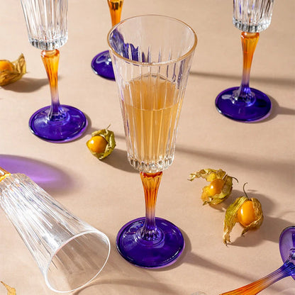 Champagneglazen Gipsy - Paars/Geel