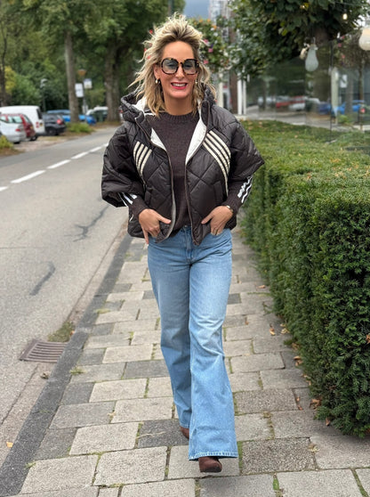 Bodywarmer Streep - Bruin