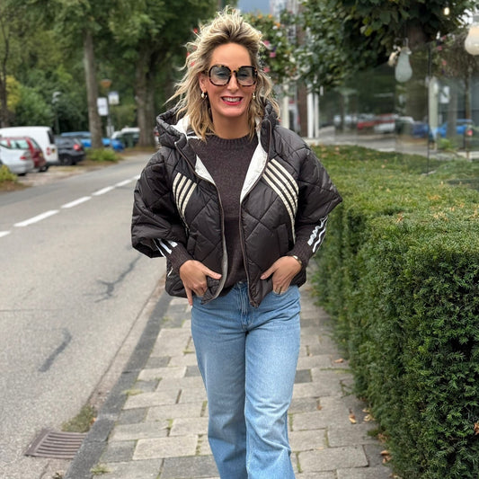 Bodywarmer Streep - Bruin