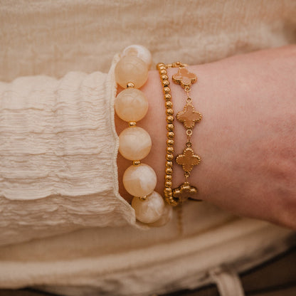 Armband Luxe Kraal - Butter Yellow