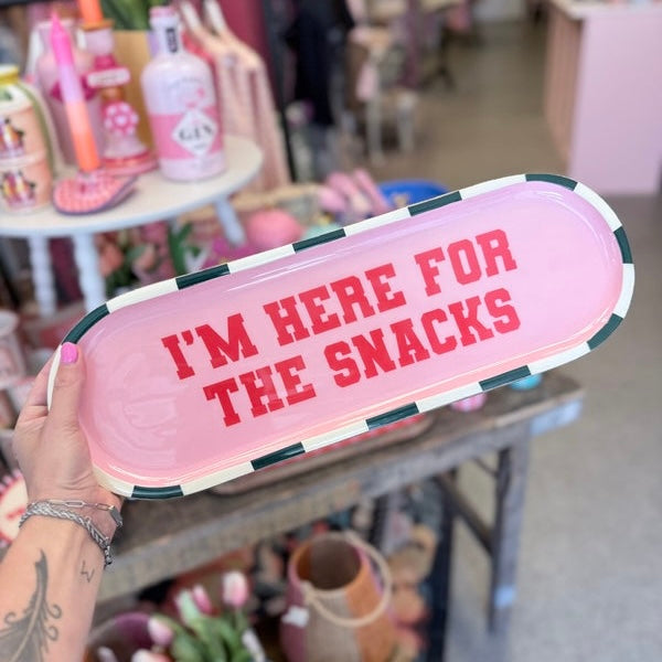 Serveerschaal ‘Snacks’ - Roze/Groen