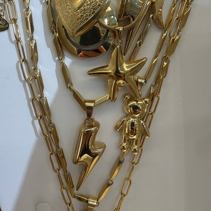 Ketting Bliksemschicht - Goud